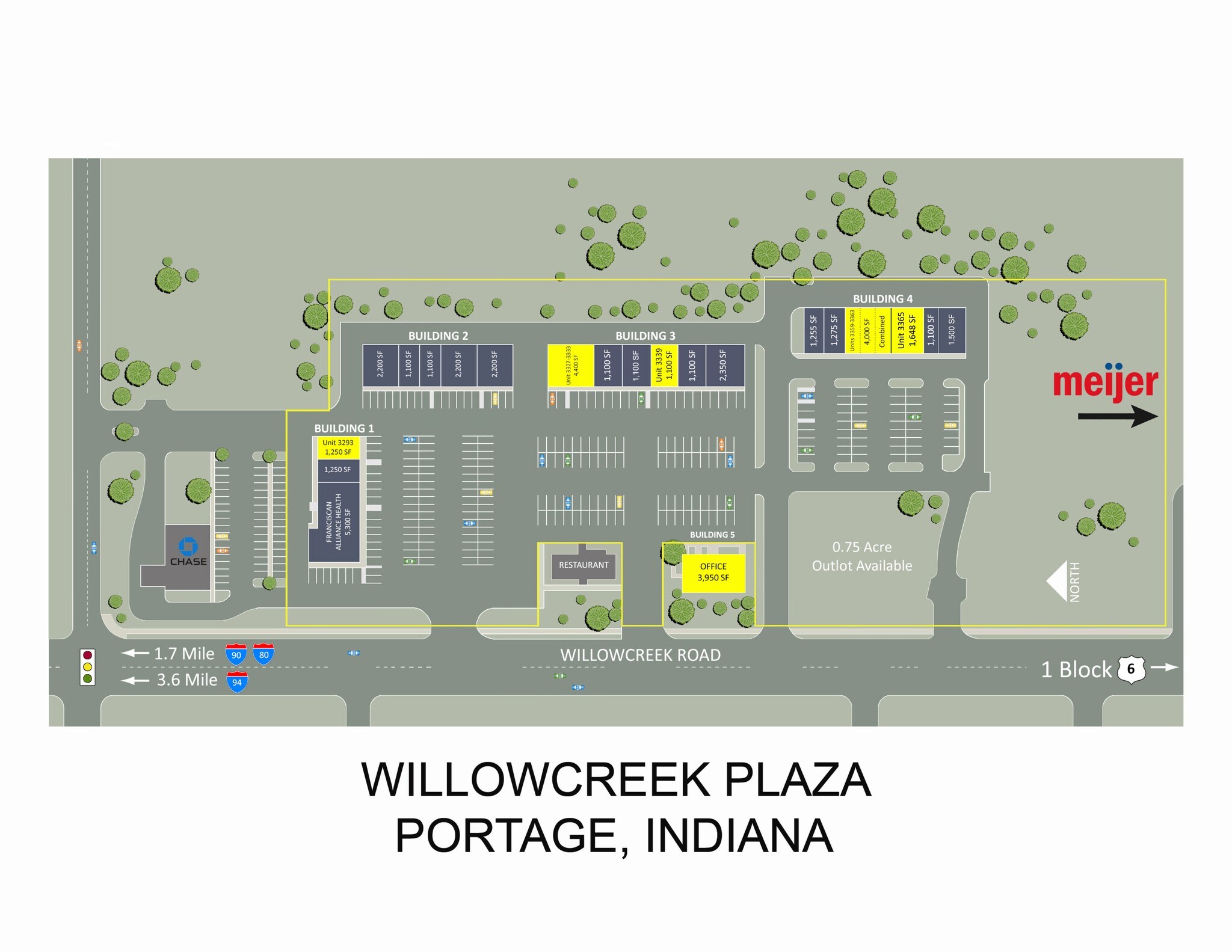 3283-3369 Willowcreek Rd, Portage, IN for Rent