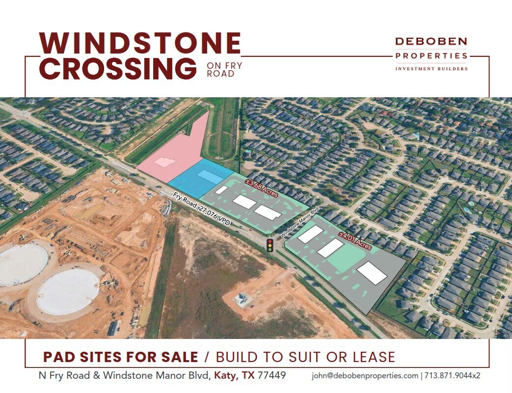 N Fry Rd & Windstone Manor Blvd, Katy, TX for Sale