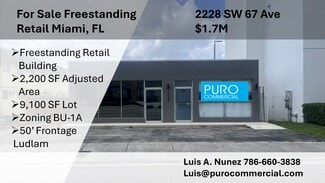Miami, FL Storefront - 2228 SW 67th Ave