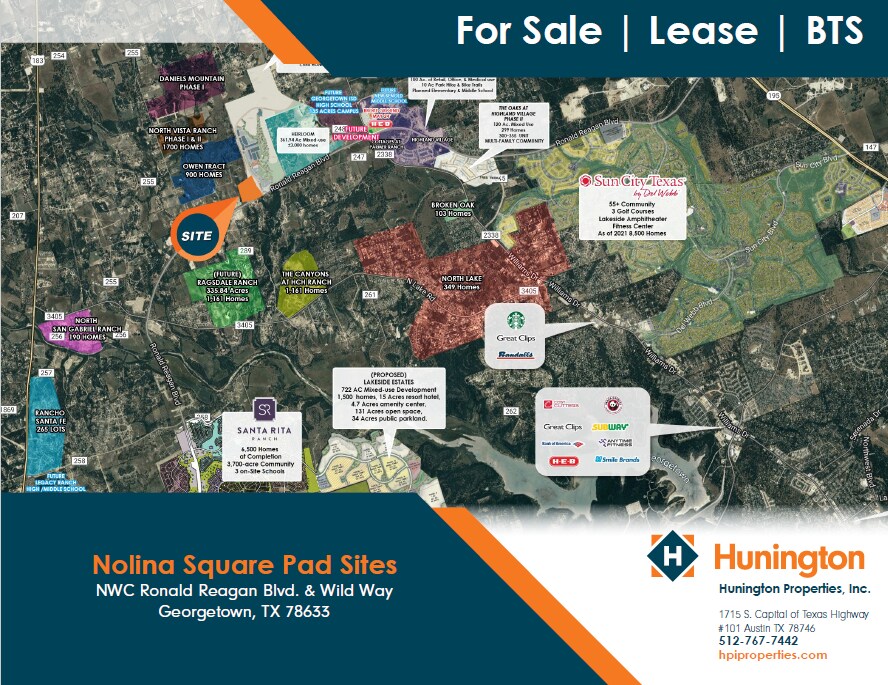 NWC Ronald Reagan Blvd. & Wild way, Georgetown, TX for Sale