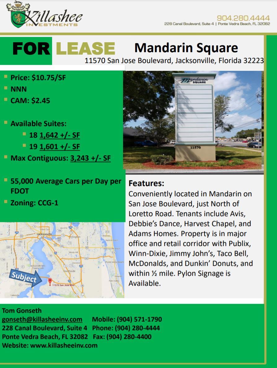 11570 San Jose Blvd Jacksonville, FL 32223 Shopping Center Property