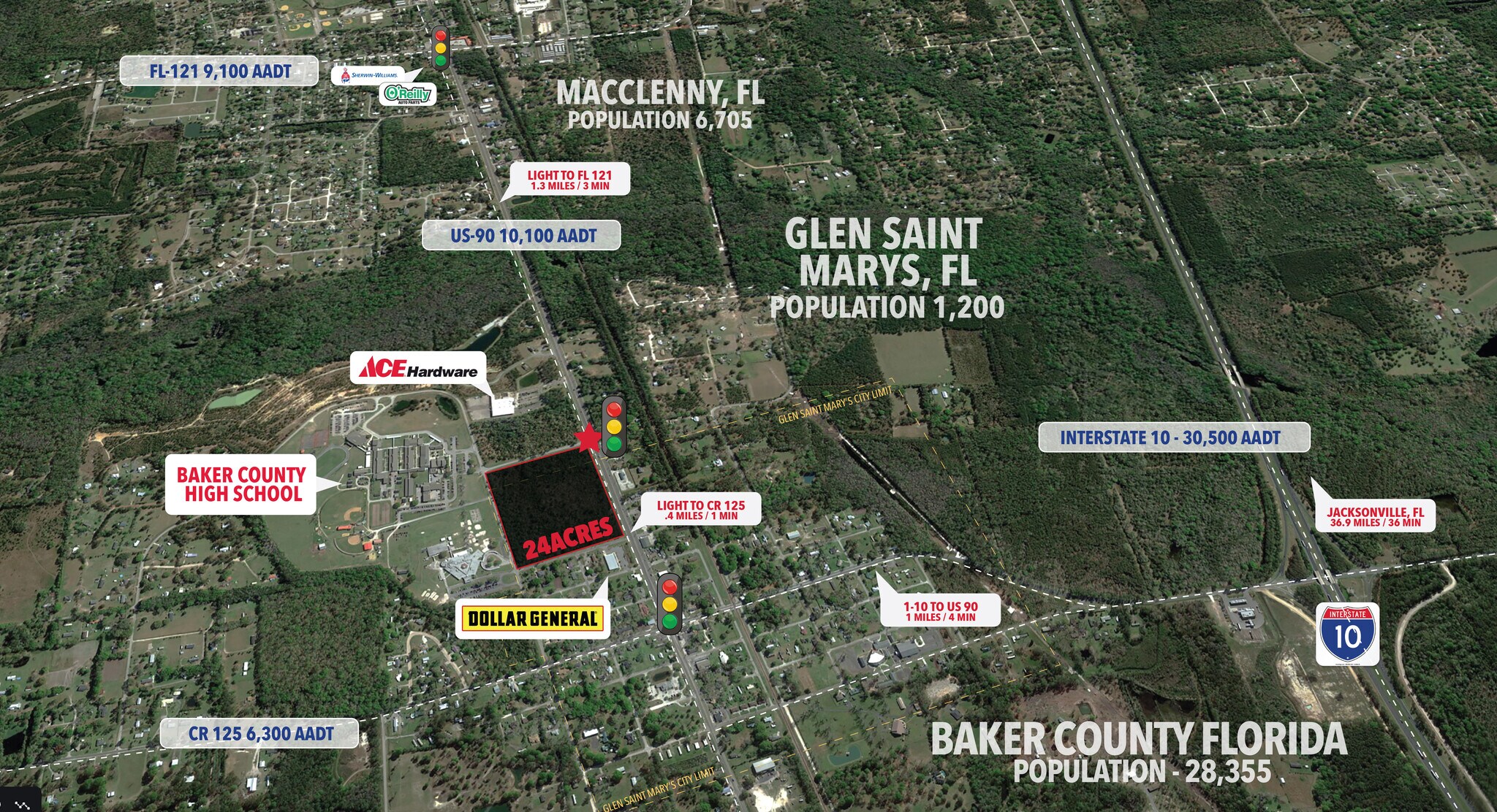 0 US Highway 90, Glen St Mary, FL for Sale