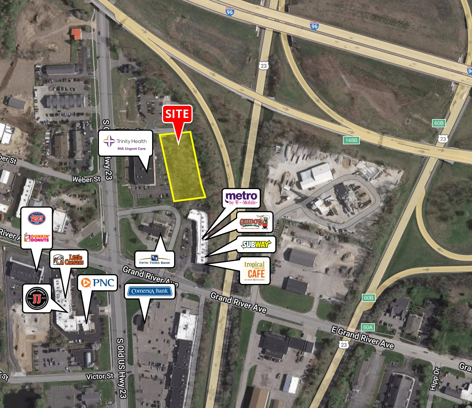 Old US 23 Hwy @ Grand River Avenue, Brighton, MI for Sale