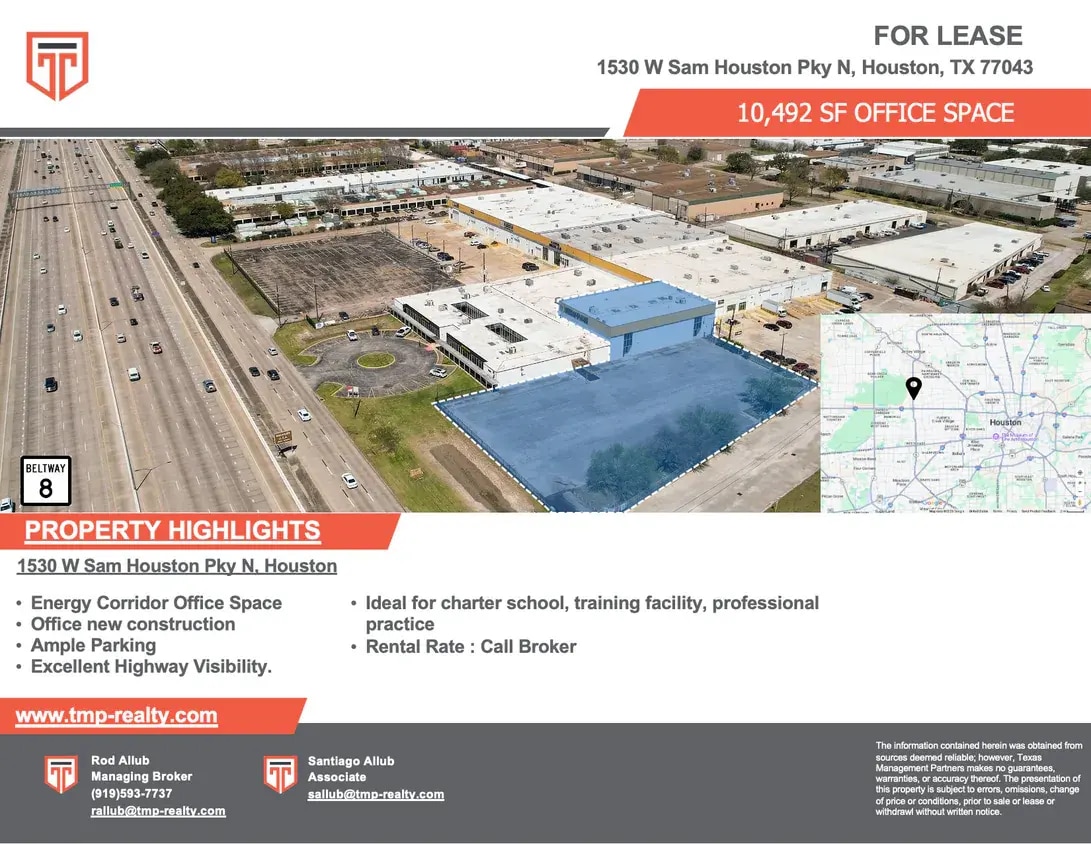 1530 W Sam Houston Pky N, Houston, TX for Rent
