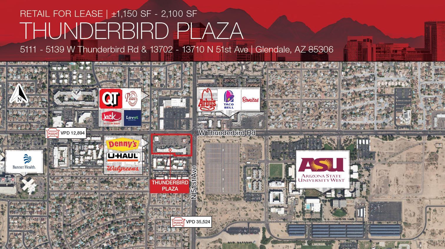 5111-5159 W Thunderbird Rd, Glendale, AZ for Rent