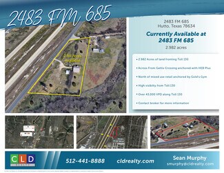Hutto, TX Commercial Land - 2483 Farm to Market 685