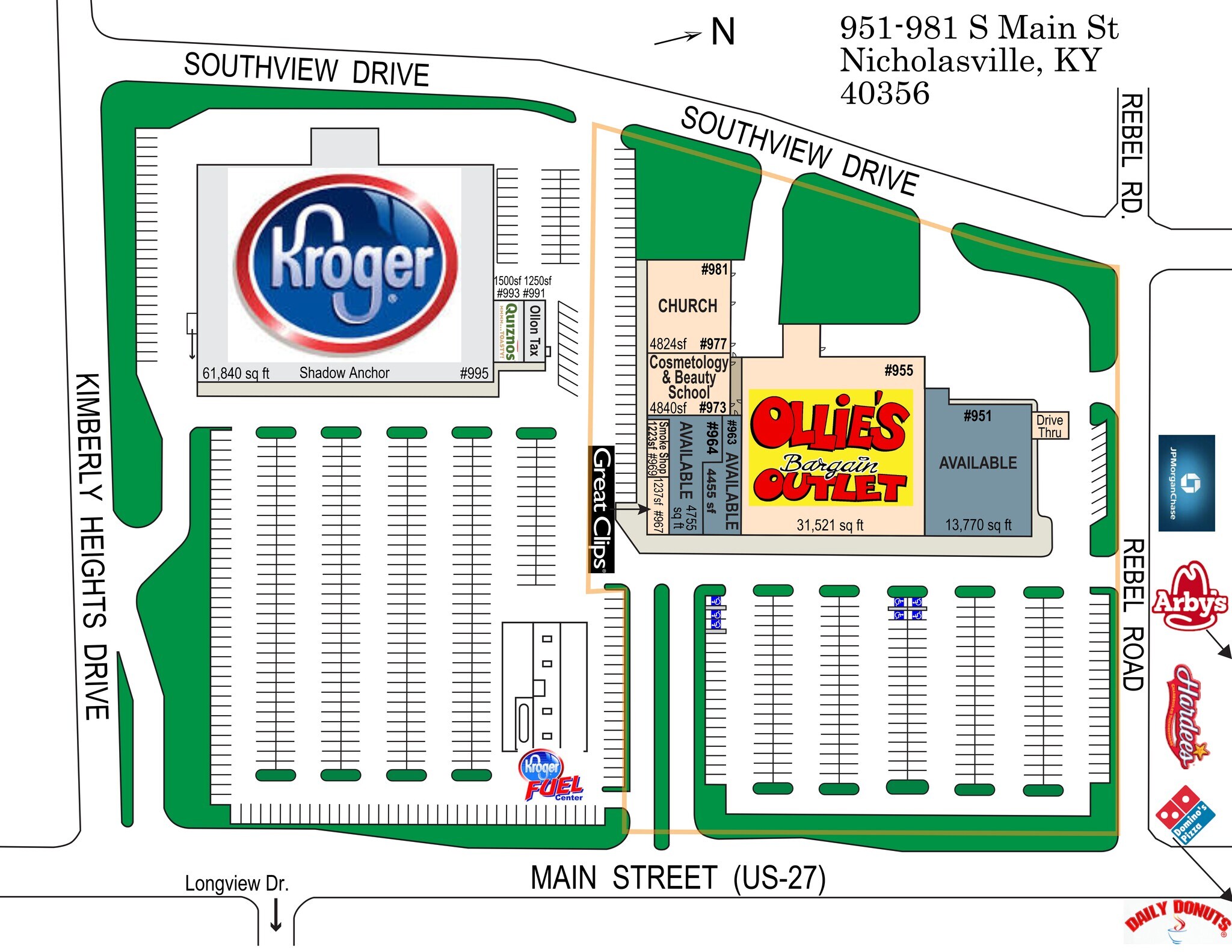 951-957 S Main St, Nicholasville, KY for Rent