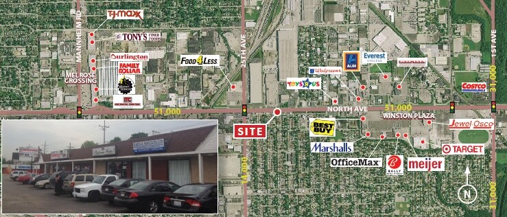 2100-2160 W North Ave, Melrose Park, IL for Rent