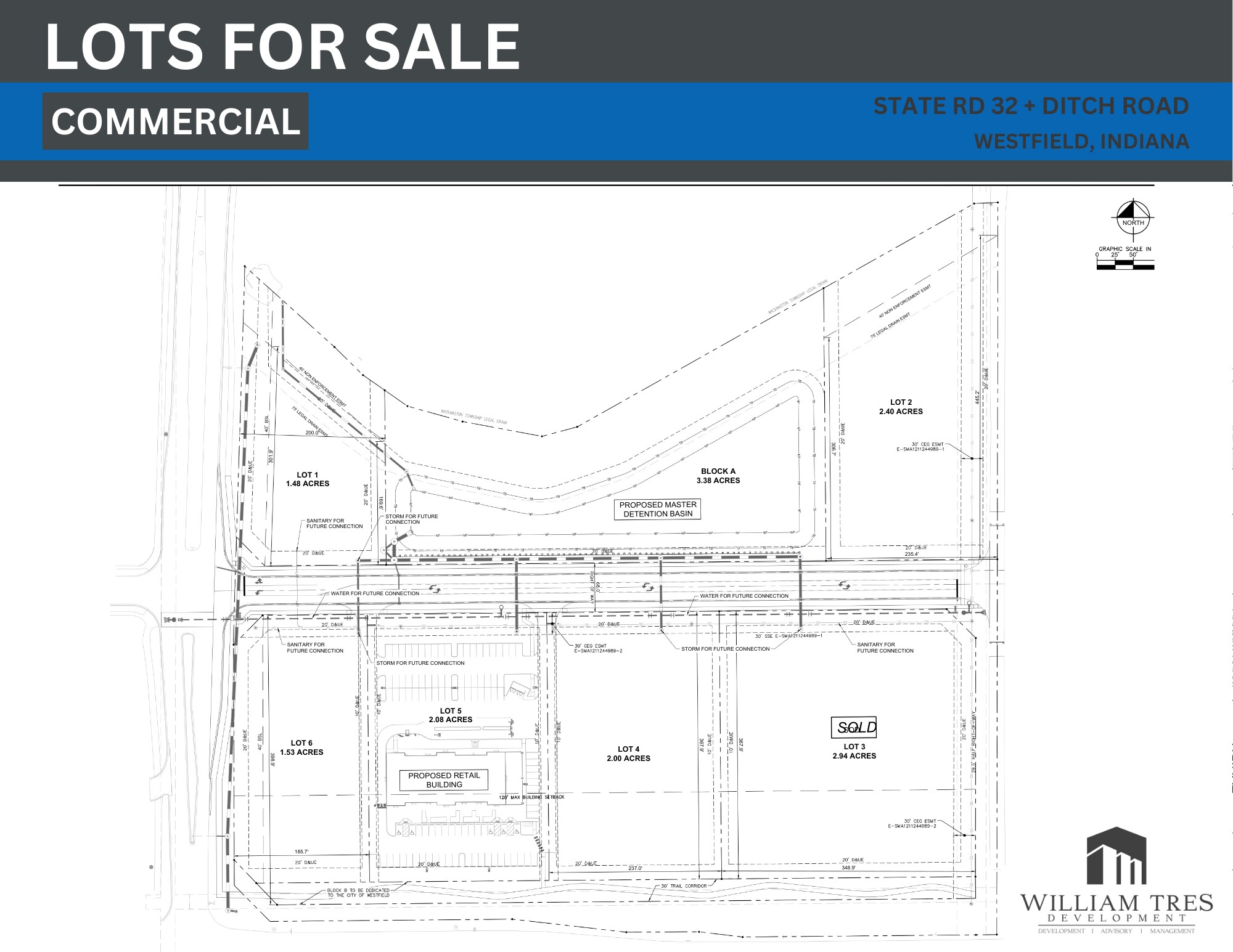 SR 32 @ Ditch Road, Westfield, IN for Sale