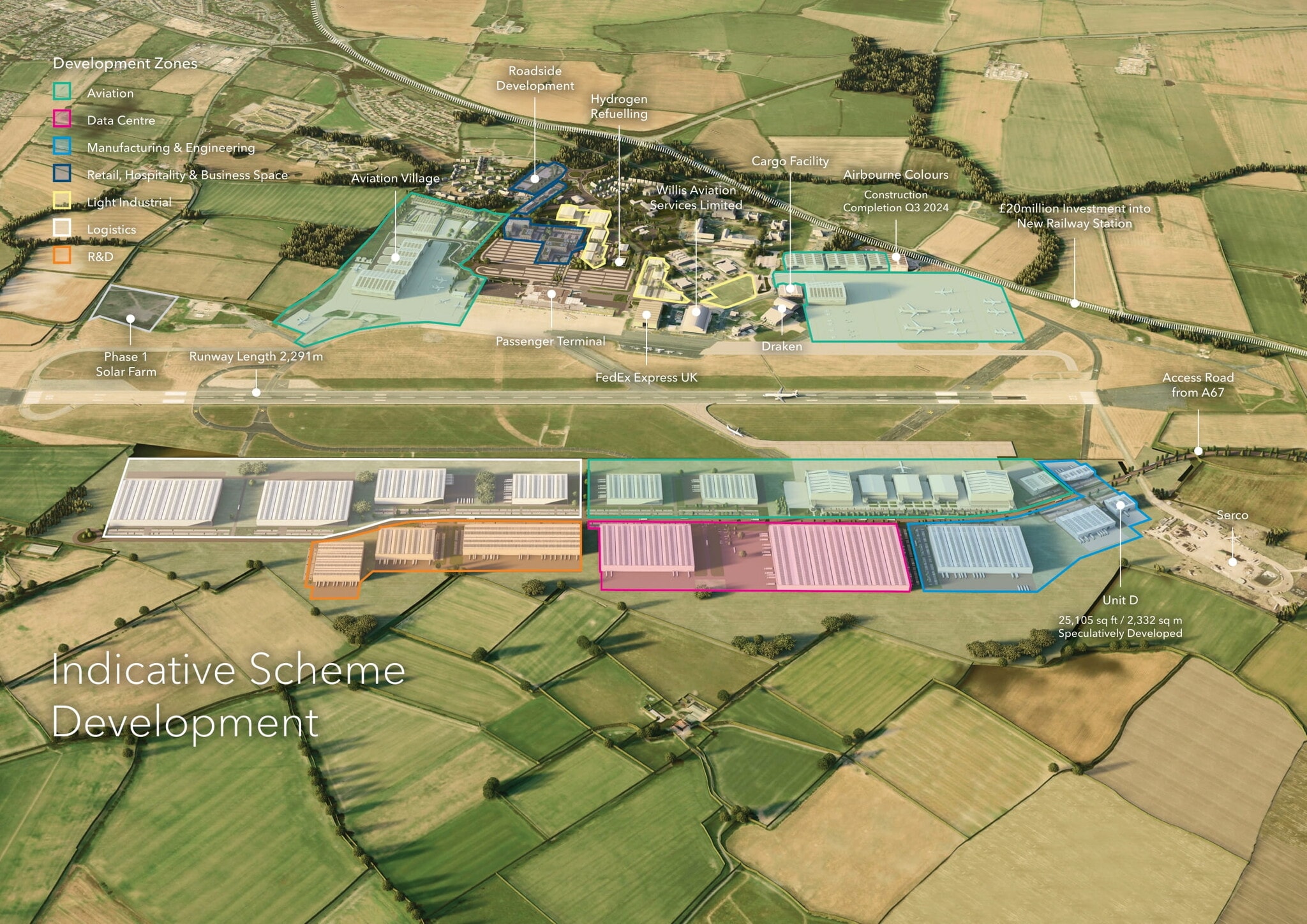 Teesside International Airport Business park, Darlington, DUR for Rent