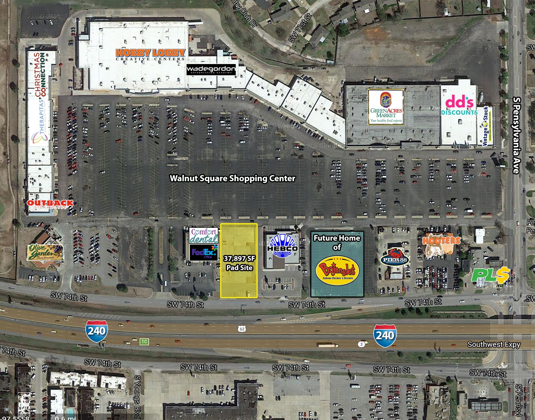 2203 SW 74th St Walnut Square Shopping Center, Oklahoma City, OK for Rent