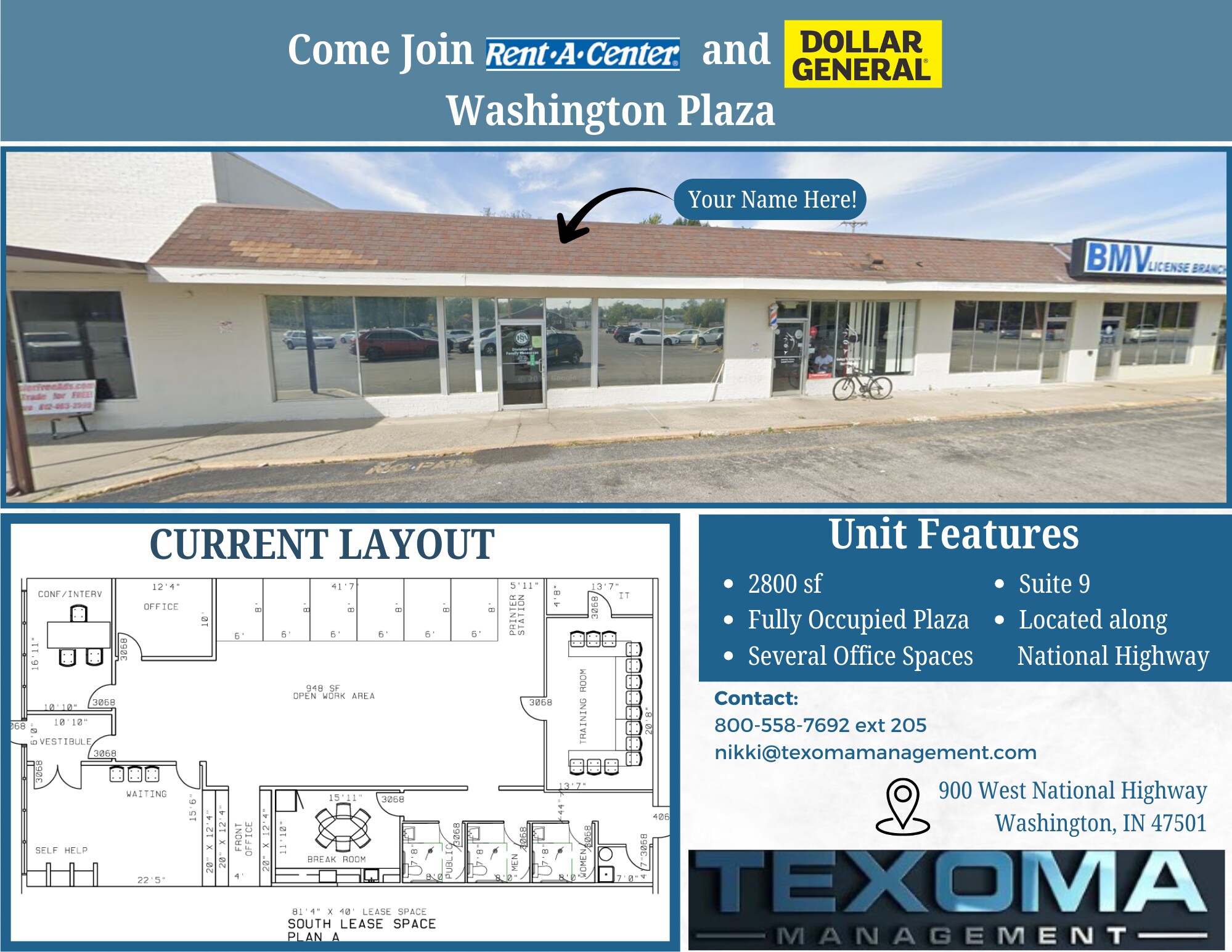 900 W National Hwy, Washington, IN for Rent