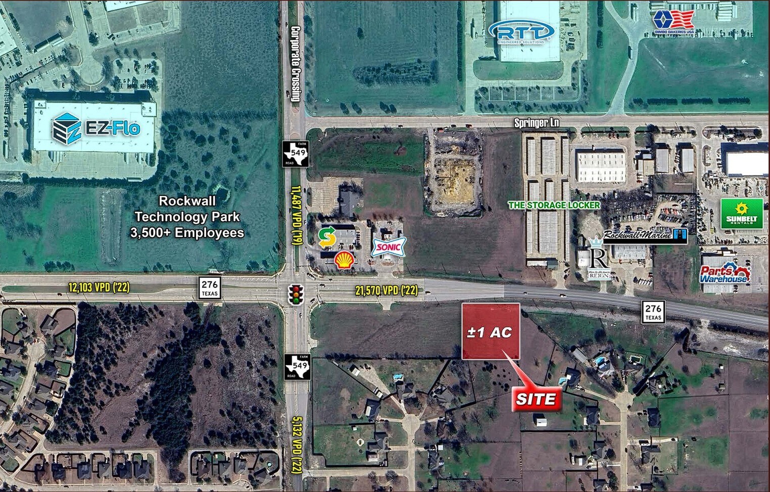 SEQ Highway 276 & FM 549, Rockwall, TX for Sale
