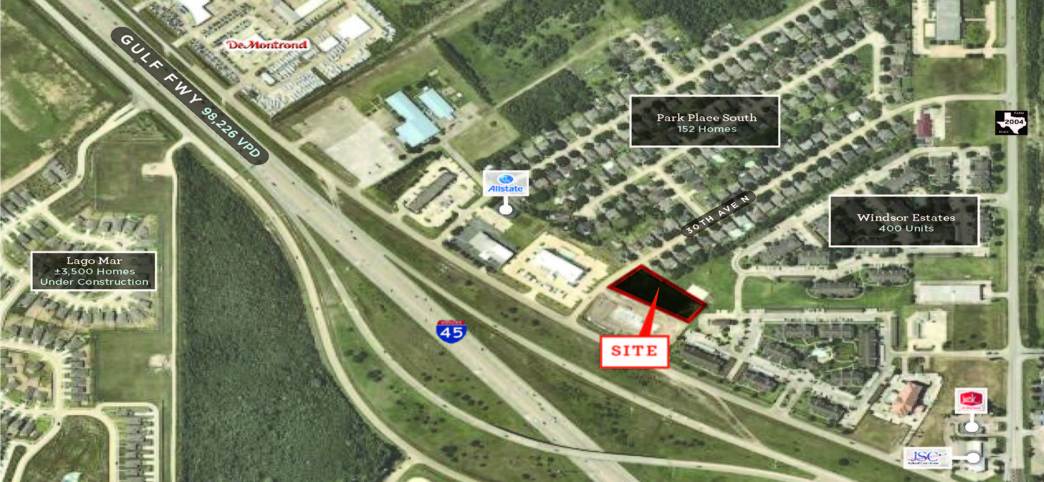 I 45 @ 30th Avenue, Texas City, TX for Sale