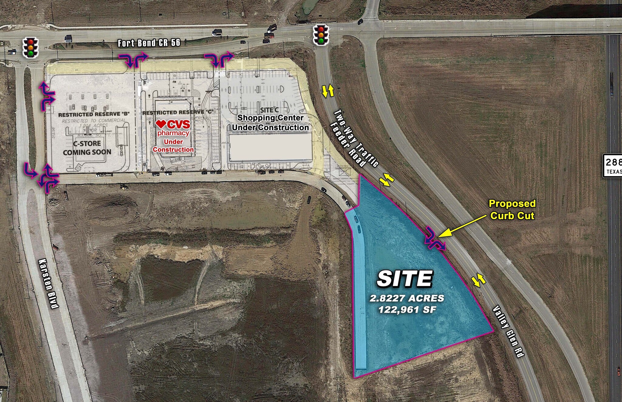 Highway 288 & CR 56, Rosharon, TX for Sale