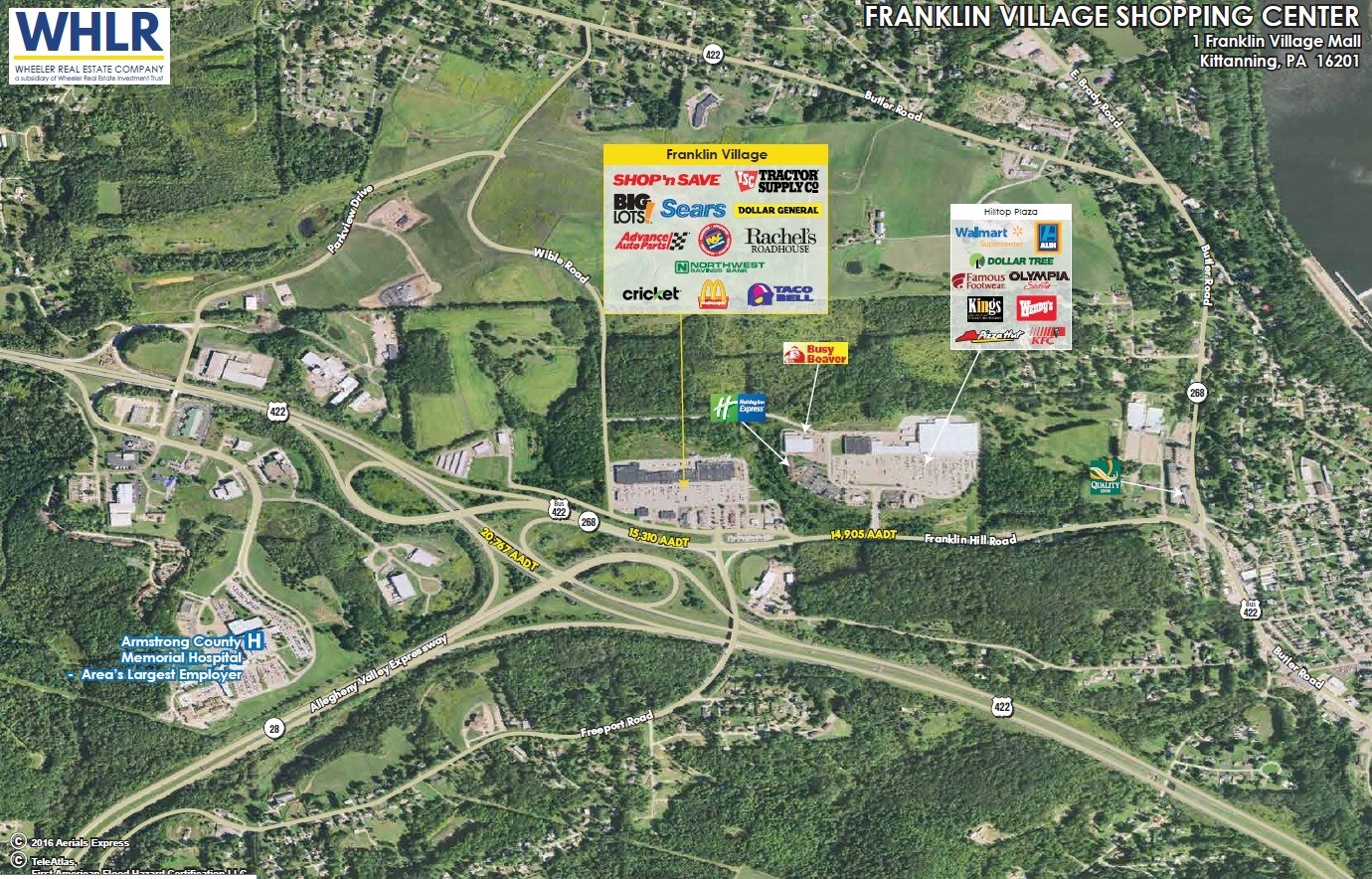 26 Franklin Village Mall Kittanning, PA 16201 Land Property for Lease