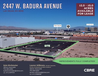 Las Vegas, NV Commercial Land - 2447 W Badura Ave Las Vegas, NV Commercial Land - 2447 W Badura Ave