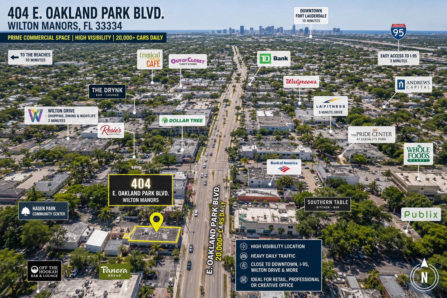 400-420 E Oakland Park Blvd, Oakland Park, FL for Rent
