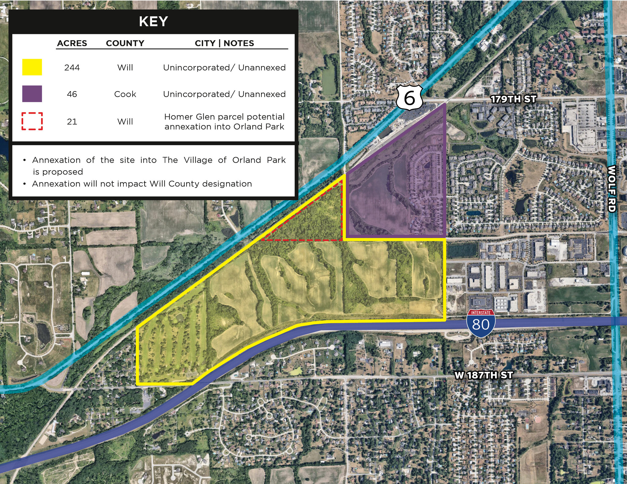 SW Hwy & I-80 WILL/COOK COUNTY LINE, Orland Park, IL for Sale