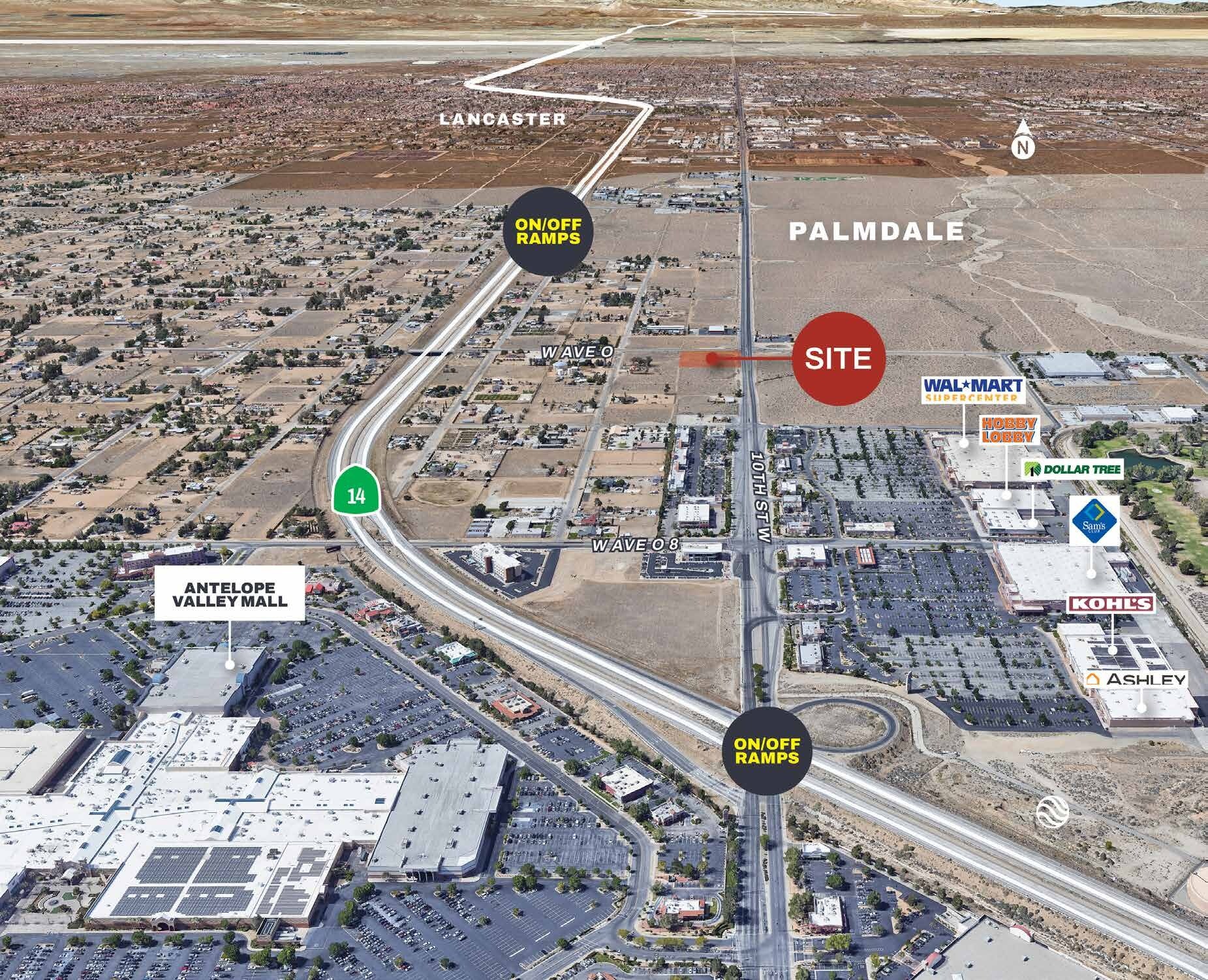 SWC of West Ave 0 & 10th St W, Palmdale, CA for Rent