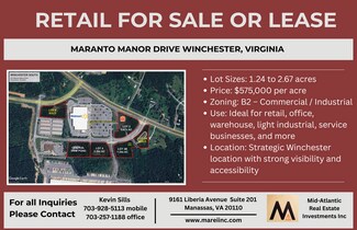 Winchester, VA Commercial Land - Maranto Manor Drive