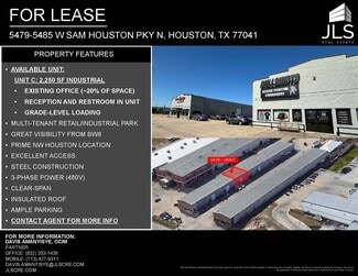Houston, TX Retail, Industrial - 5485 W Sam Houston Pky N