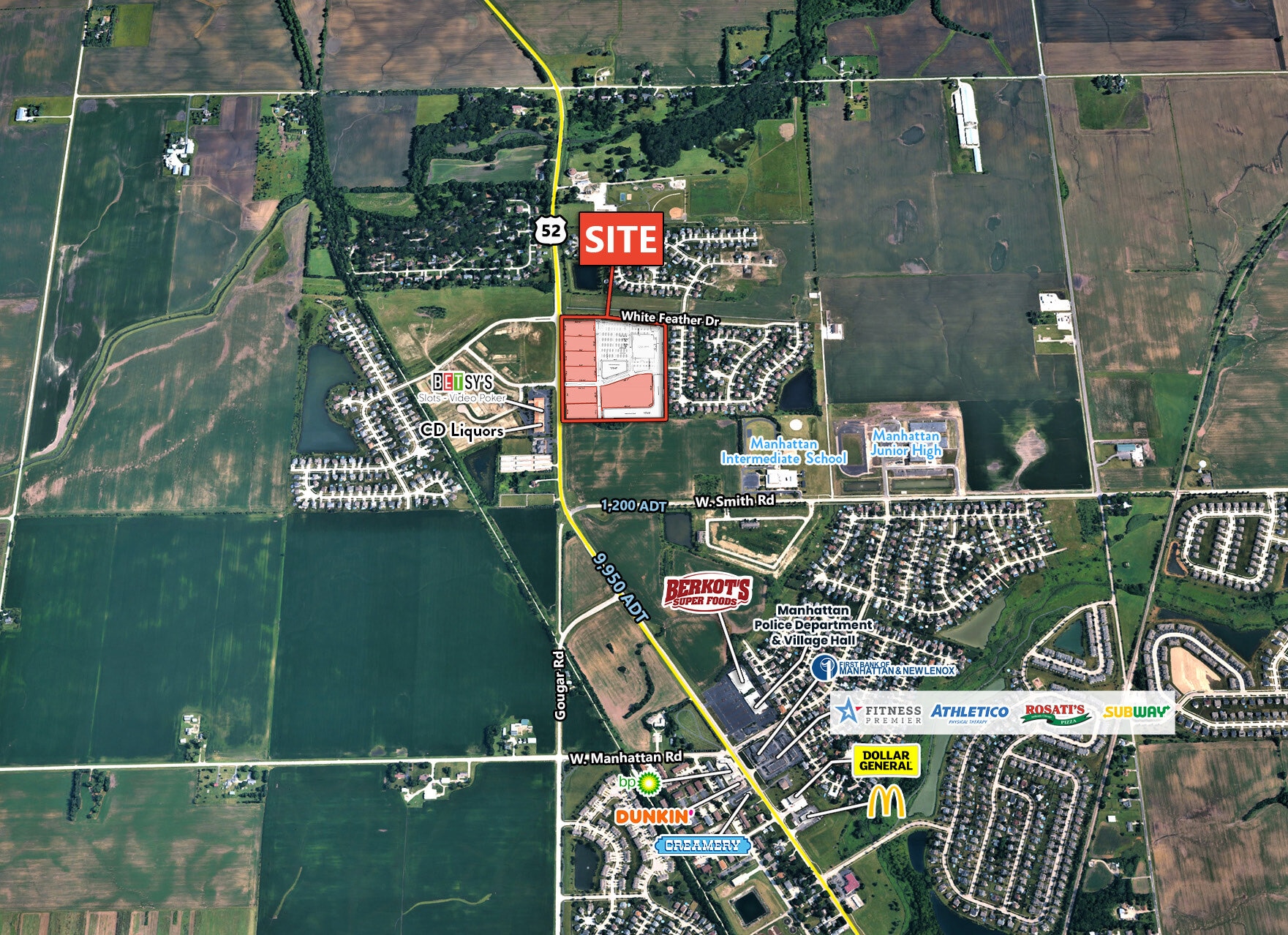 SEC Route 52 & White Feather Dr, Manhattan, IL for Rent