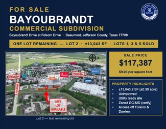 Beaumont, TX Commercial - 2 Bayou Brandt Beaumont, TX Commercial - 2 Bayou Brandt