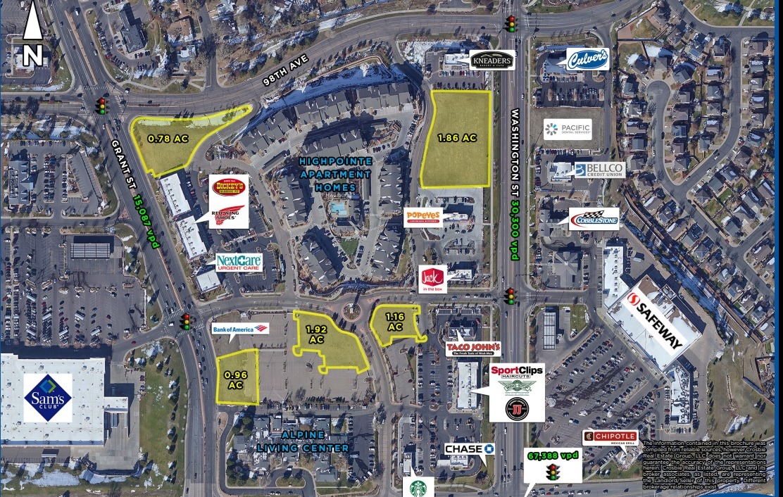 Thornton Parkway & Washington Street - PAD SITES, Thornton, CO for Rent