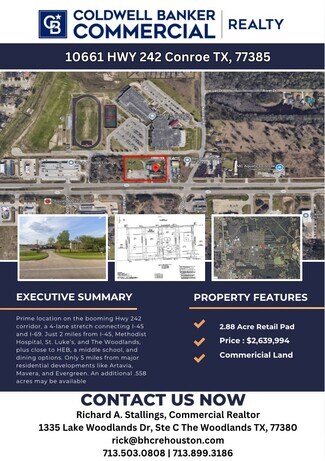 Conroe, TX Commercial Land - 10661 Highway 242