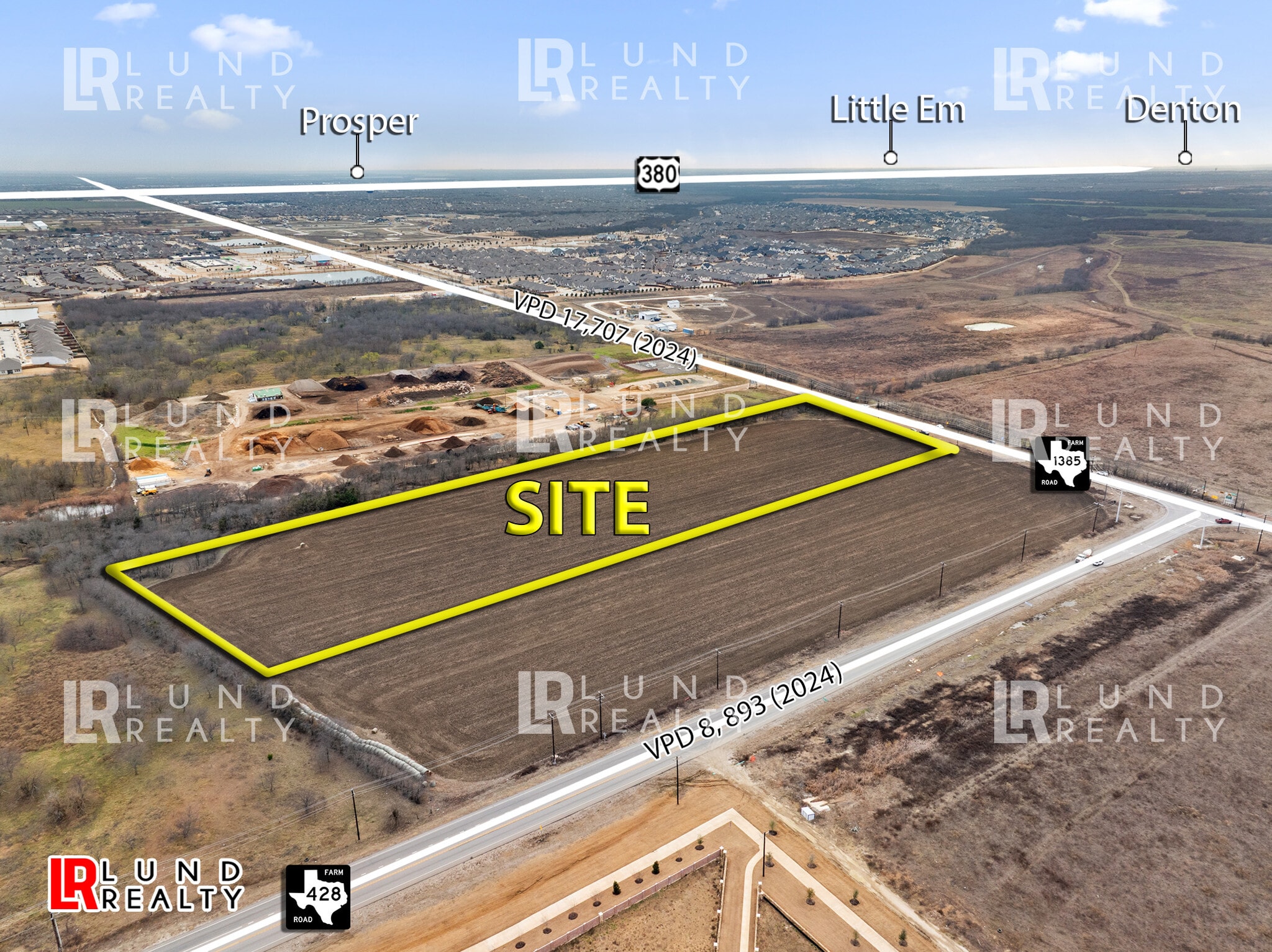 9.485 Ac Corner FM-1385 & FM-428, Celina, TX for Sale