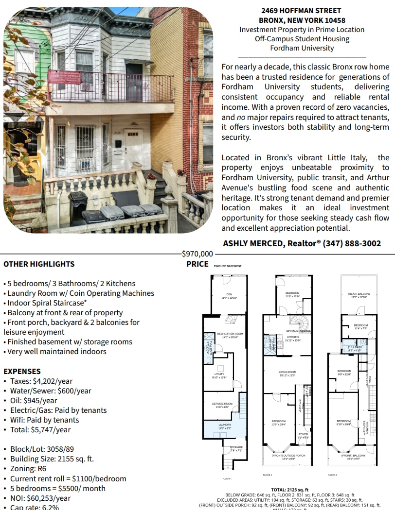 2469 Hoffman St, Bronx, NY for Sale