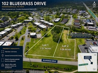 Hendersonville, TN Commercial Land - 102 Bluegrass Dr Hendersonville, TN Commercial Land - 102 Bluegrass Dr
