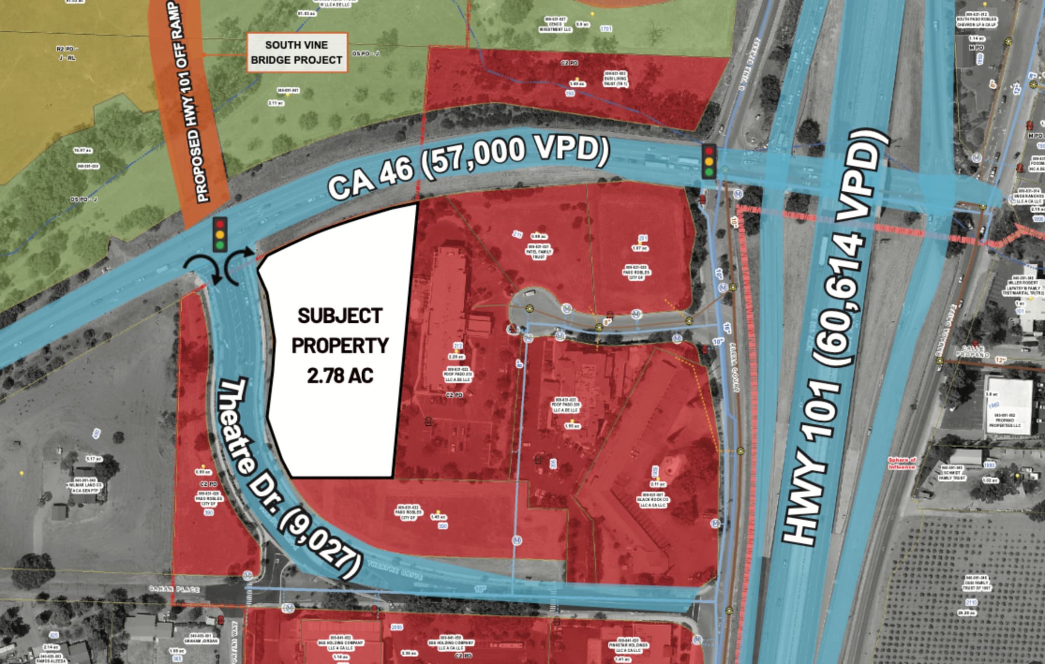 SE CNR of Hwy 46 and Theatre Dr, Paso Robles, CA for Sale