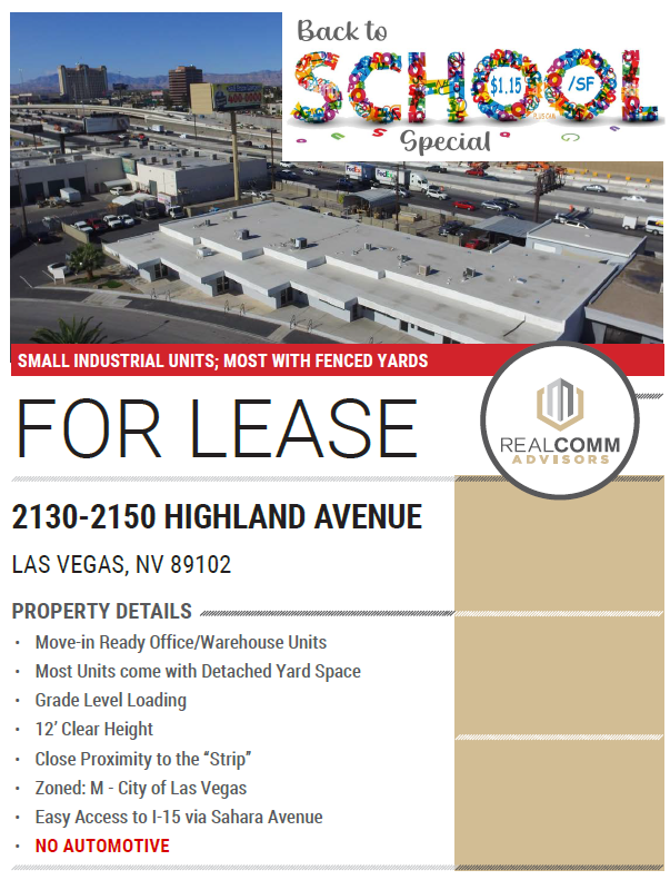 2130-2150 Highland Ave, Las Vegas, NV for Rent