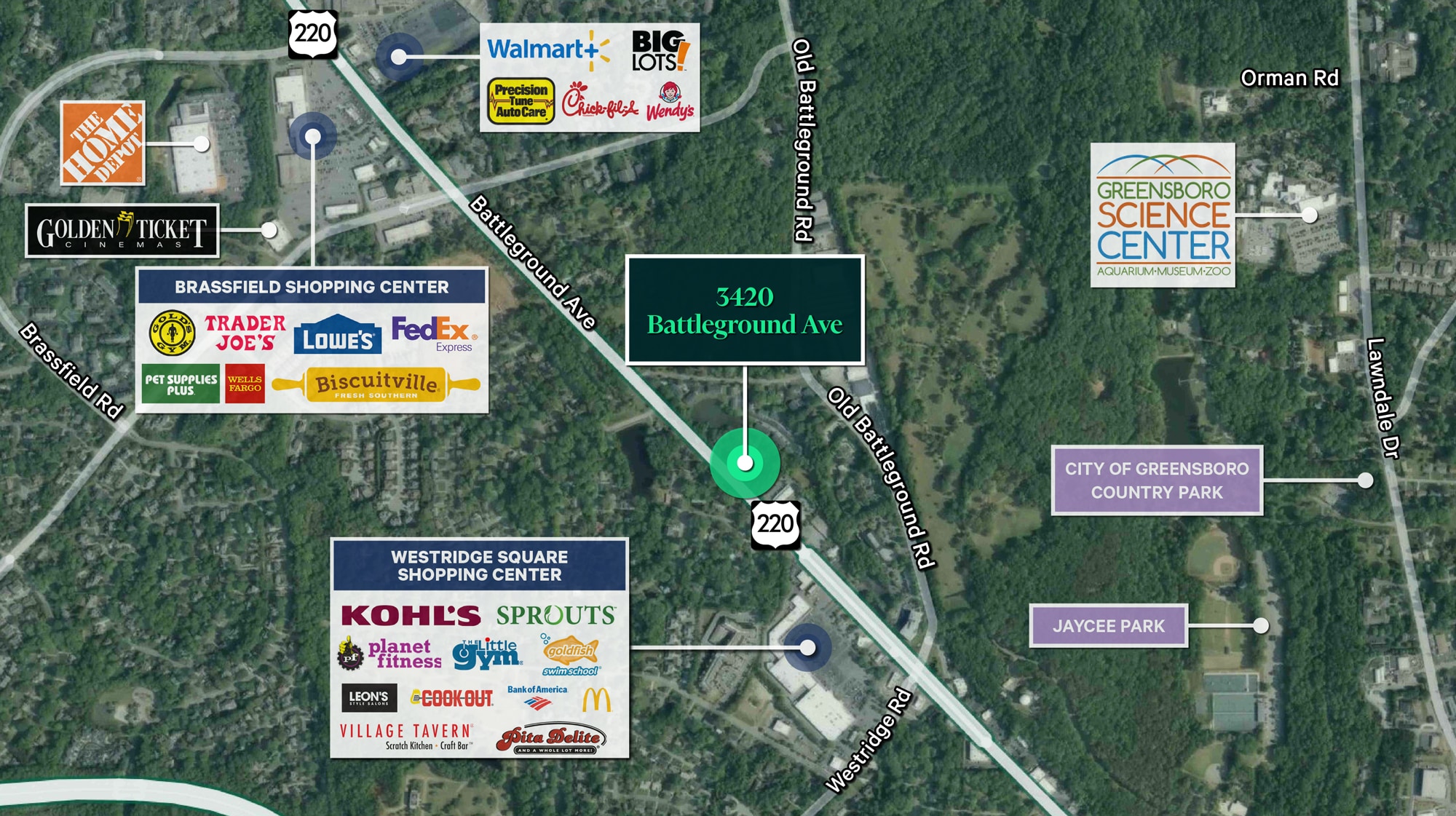 3420 & 3422 Battleground Ave, Greensboro, NC for Sale