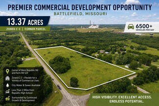 Battlefield, MO Commercial Land - W Republic Rd & Farm Rd 123
