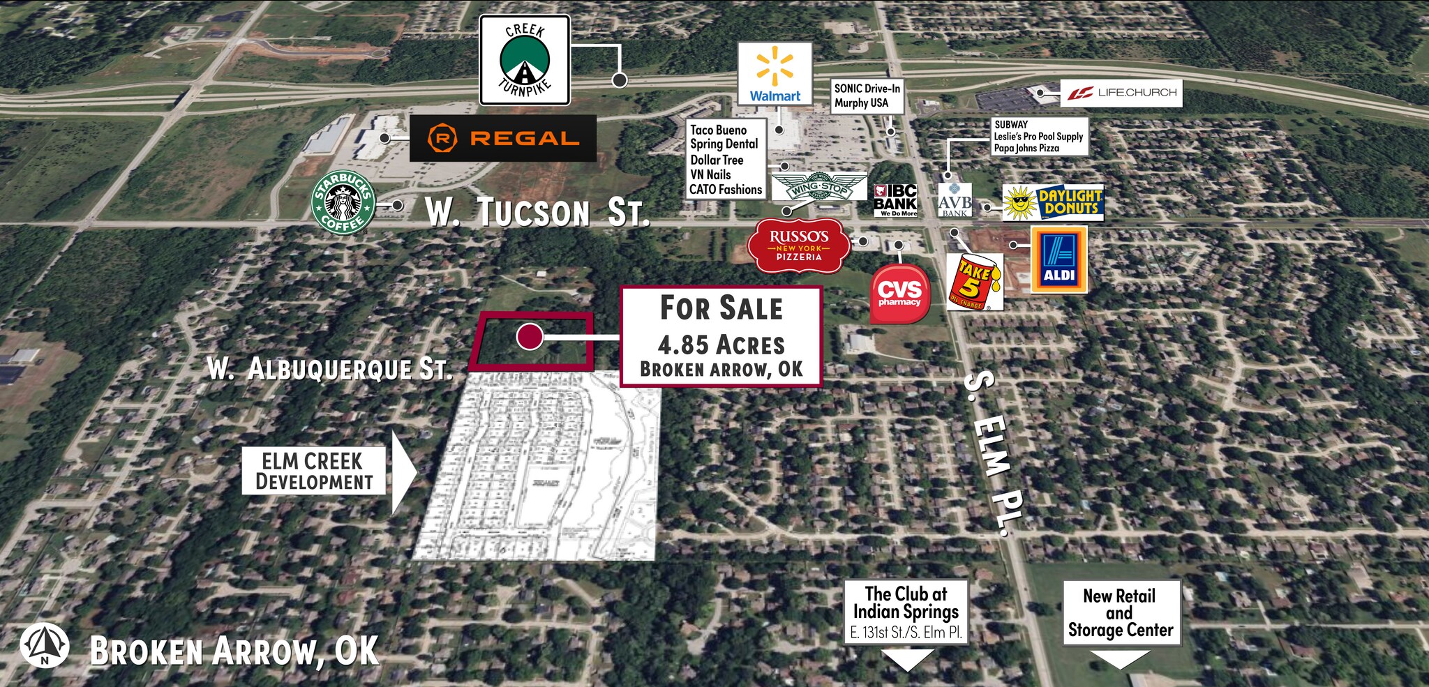 S 121st Street West of Elm, Broken Arrow, OK for Sale
