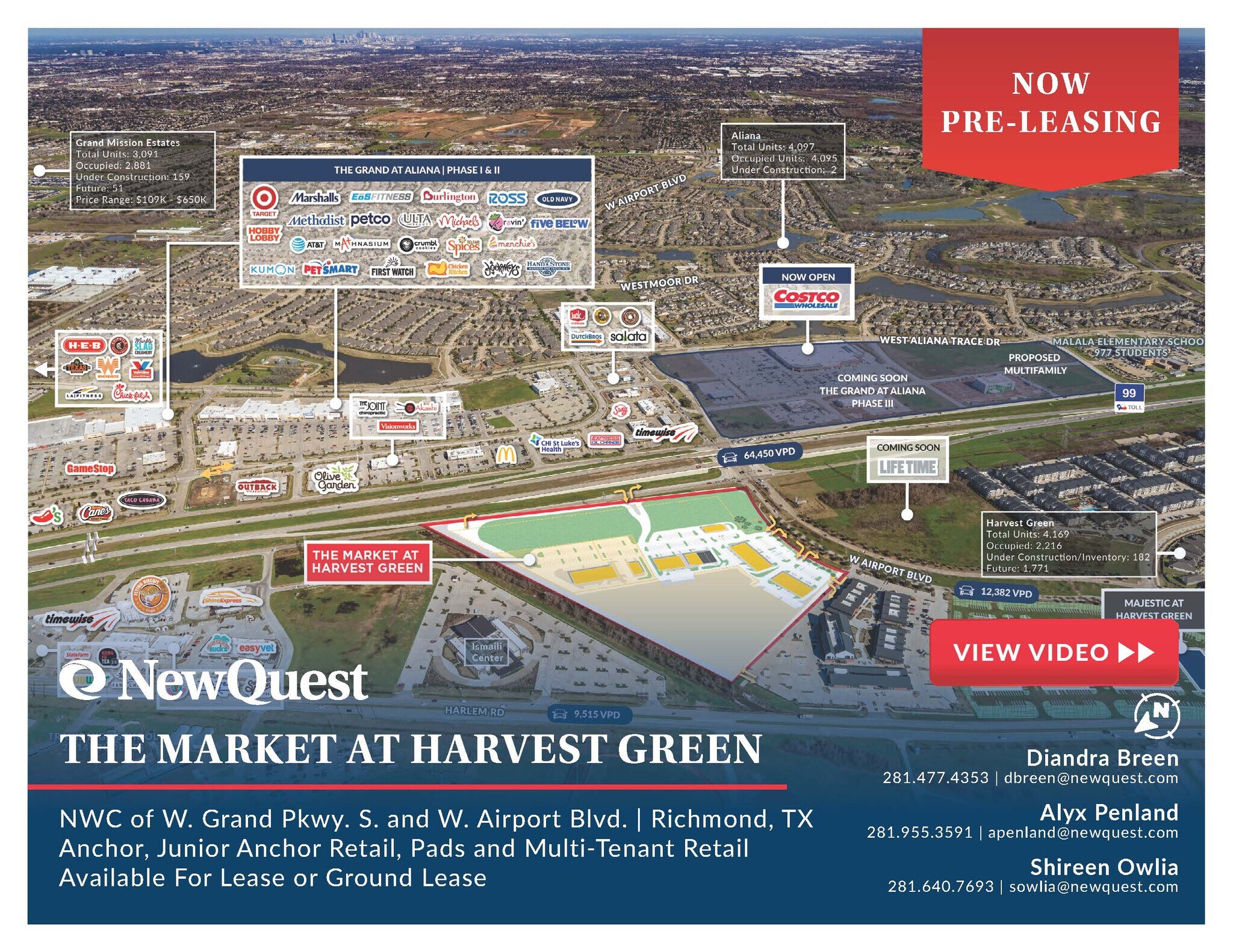 NWC W Grand Parkway S & W Airport Blvd, Richmond, TX for Rent