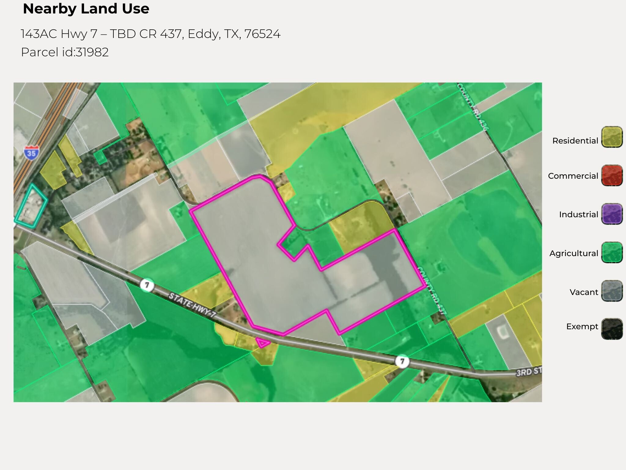 CR 437 Rd @ Hwy 7, Eddy, TX for Rent