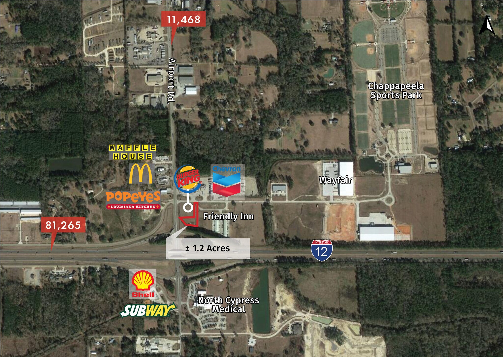 Airport Rd Interstate 12 Hammond, LA 70403 Land Property for Sale