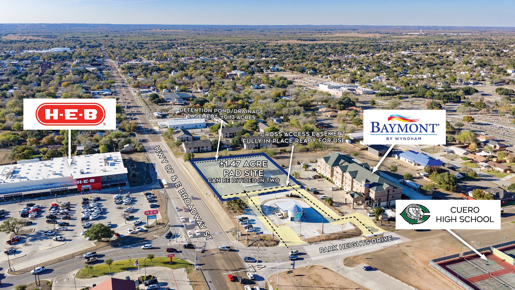 E Broadway St @ Park heights dr., Cuero, TX for Sale
