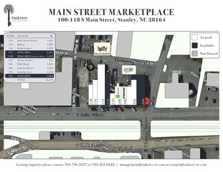 Stanley, NC Retail - 100-112 S Main St