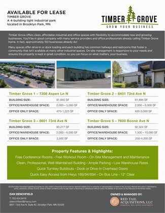 Brooklyn Park, MN Office, Flex, Industrial - 7308 Aspen Ln N Brooklyn Park, MN Office, Flex, Industrial - 7308 Aspen Ln N