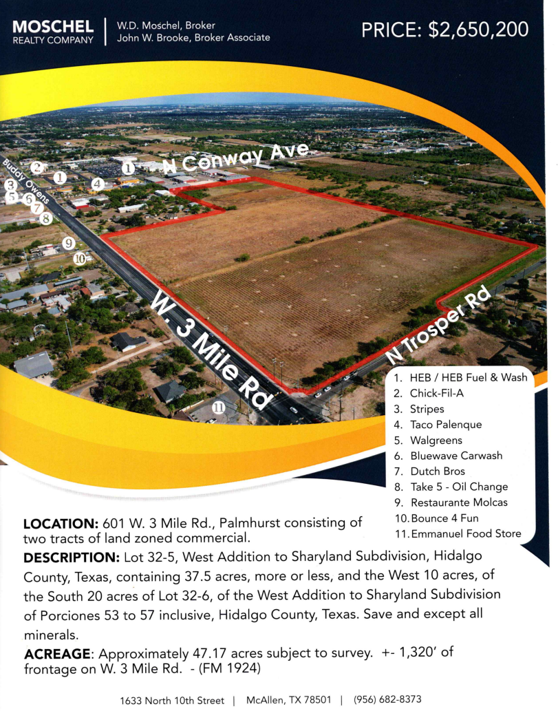 601 W Mile 3 Rd, Palmhurst, TX for Sale