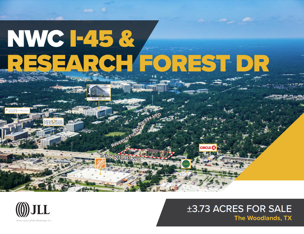 NWC I-45 & Research Forest Dr, Shenandoah, TX for Sale