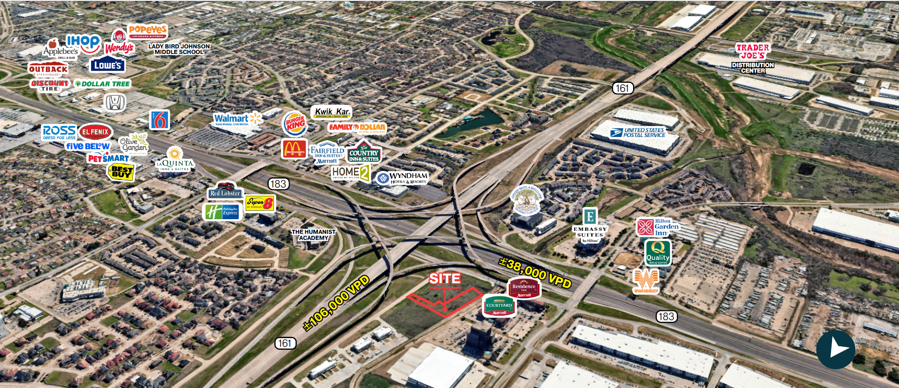 NW Corner of 183 & 161 hwy, Irving, TX for Sale