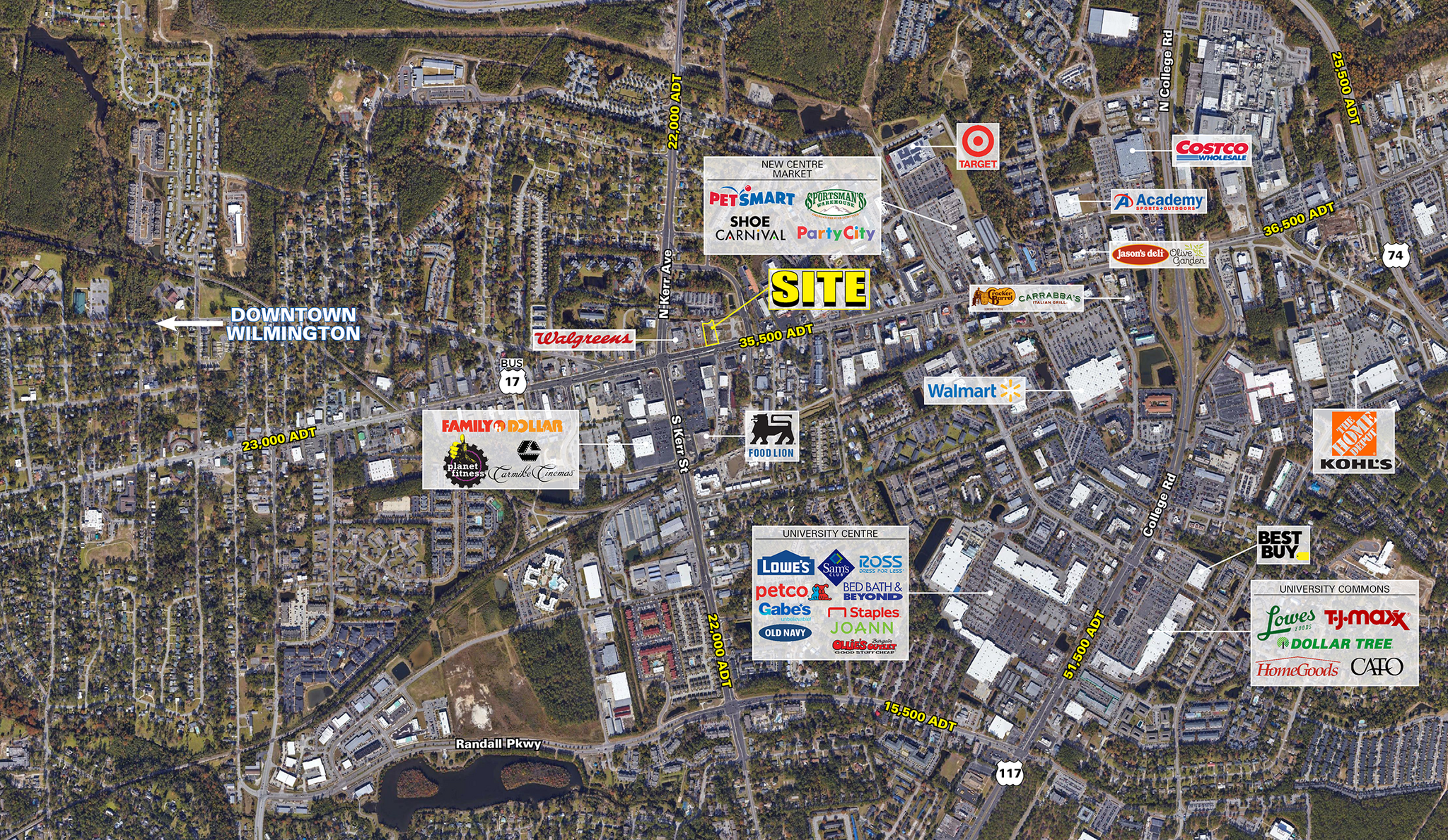 4505-4621 Market St, Wilmington, NC for Rent