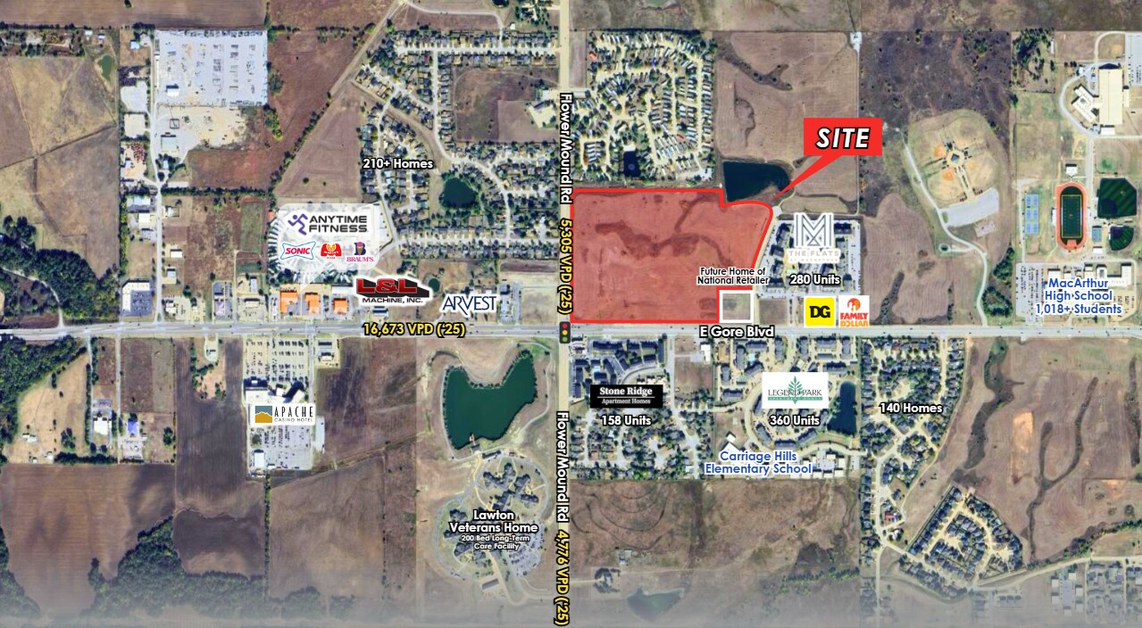 NEC of Flower Mound Rd & Gore Blvd, Lawton, OK for Sale