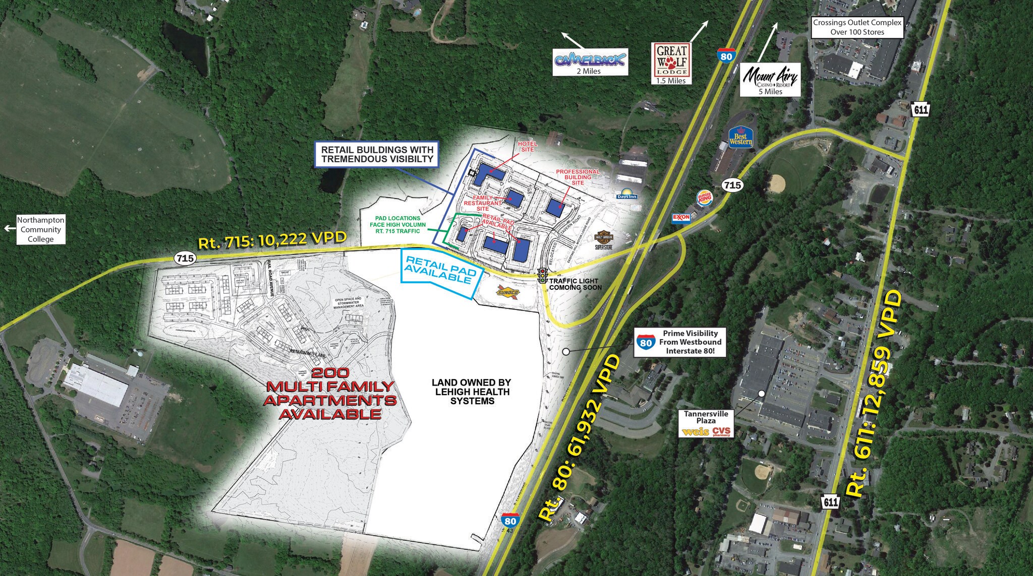 Route 715 & Interstate 80, Tannersville, PA for Rent
